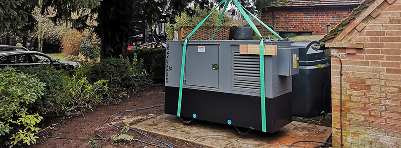 Standby Generators Moved into Place at Private Property 